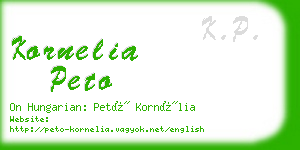 kornelia peto business card